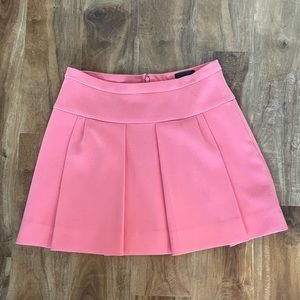 J. Crew coral pink box pleat skirt